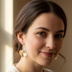 Fashion Jewelry Heart-Shaped Iridescent  Earrings (New)